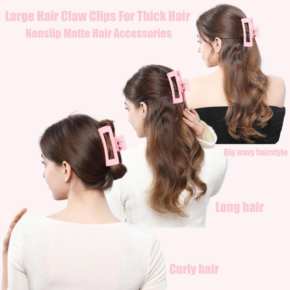 HXOGD multi-color surface painted claw clip adds glossy detail to hairstyles.