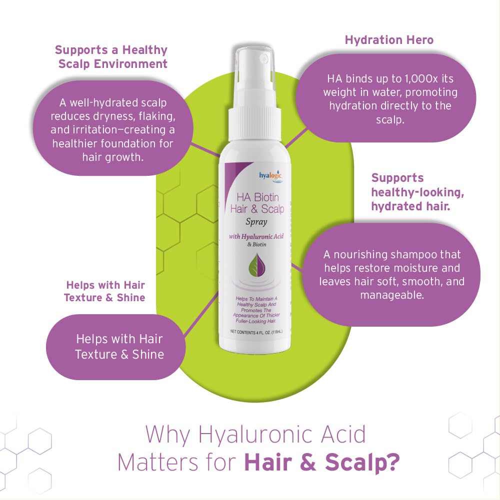 Hyalogic Biotin Volumizing Hair Spray texture close-up for easier styling