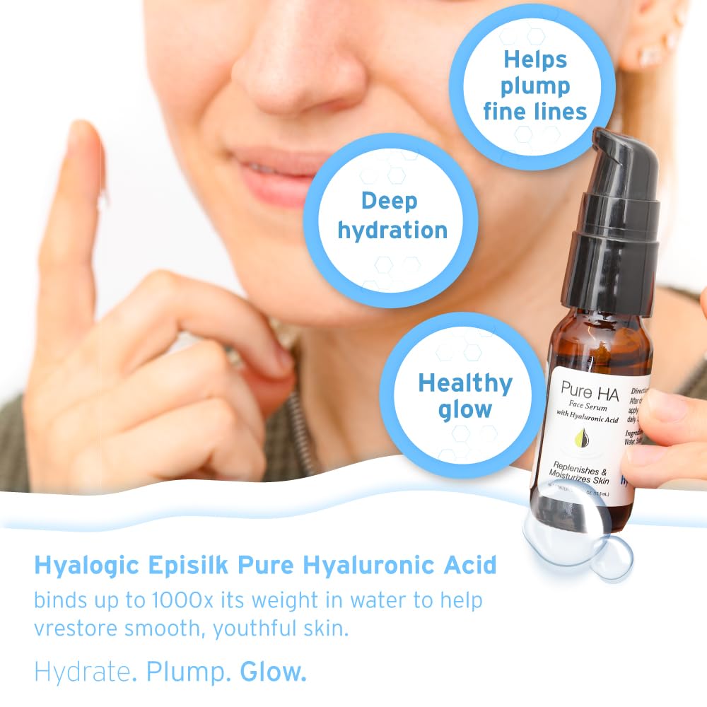 Hyalogic Episilk Pure HA Serum cap close-up shows fragrance-free formula