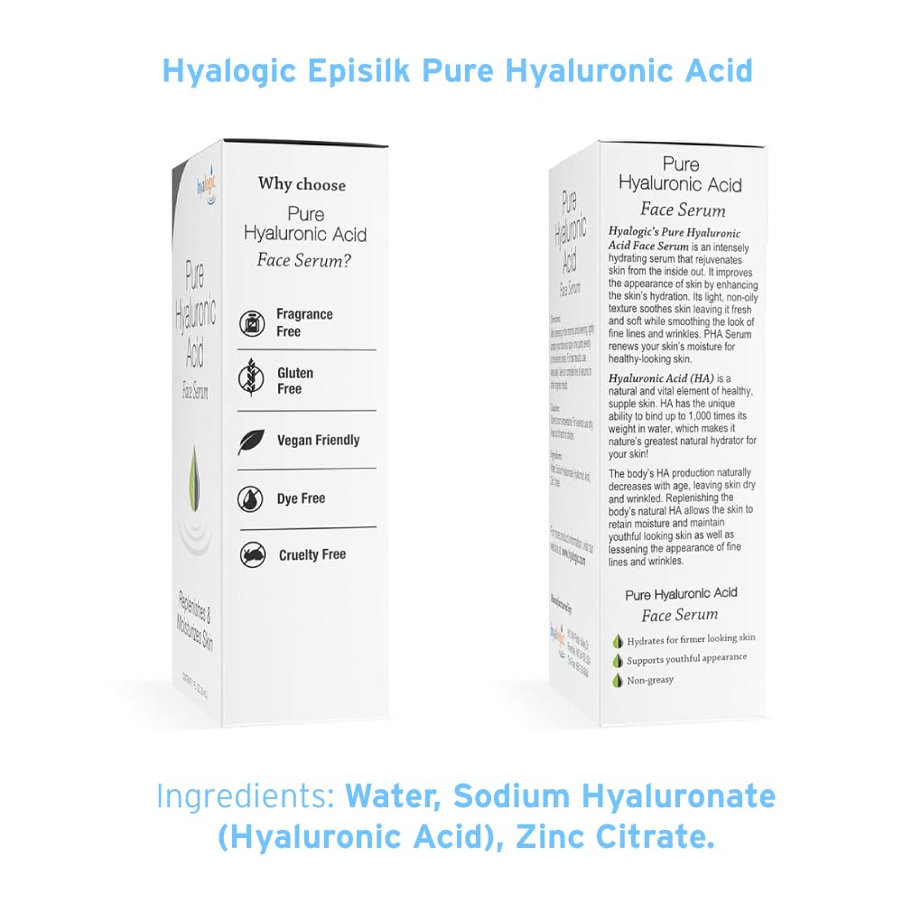 Hyalogic Episilk packaging notes approximately a two-month supply
