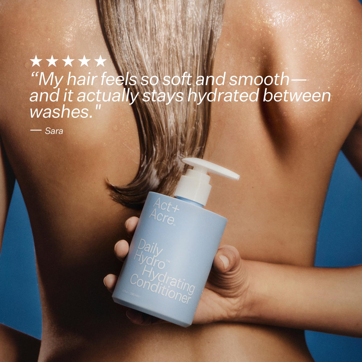 ACT+ ACRE Hyaluronic Acid molecules close-up representing deep, lasting hydration.