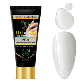HYBA HyGEL Clear 60ml bottle front view shows a glossy flexible overlay