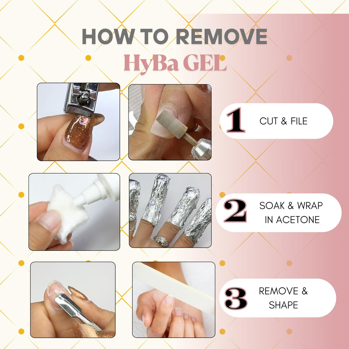 HYBA HyGEL Clear 60ml flexibility imagery emphasizes bendable strength