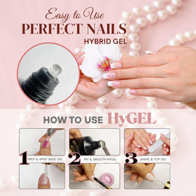 HYBA HyGEL Clear 60ml packaging highlights eco-friendly and refillable design