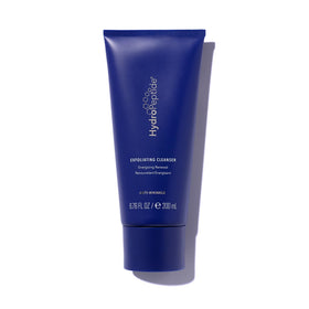 HydroPeptide Exfoliating Cleanser bottle pour shows rich lather for gentle renewal.
