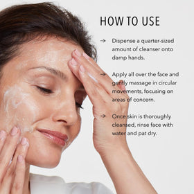 HydroPeptide Exfoliating Cleanser peptide science graphic emphasizes anti-aging potential.