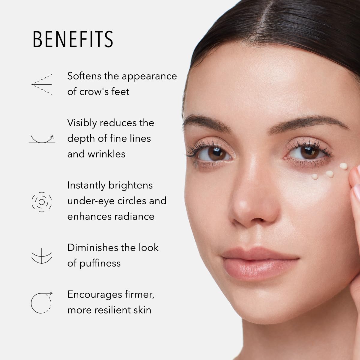 Applying HydroPeptide Eye Authority around the eye for a smoother look