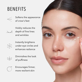 Applying HydroPeptide Eye Authority around the eye for a smoother look