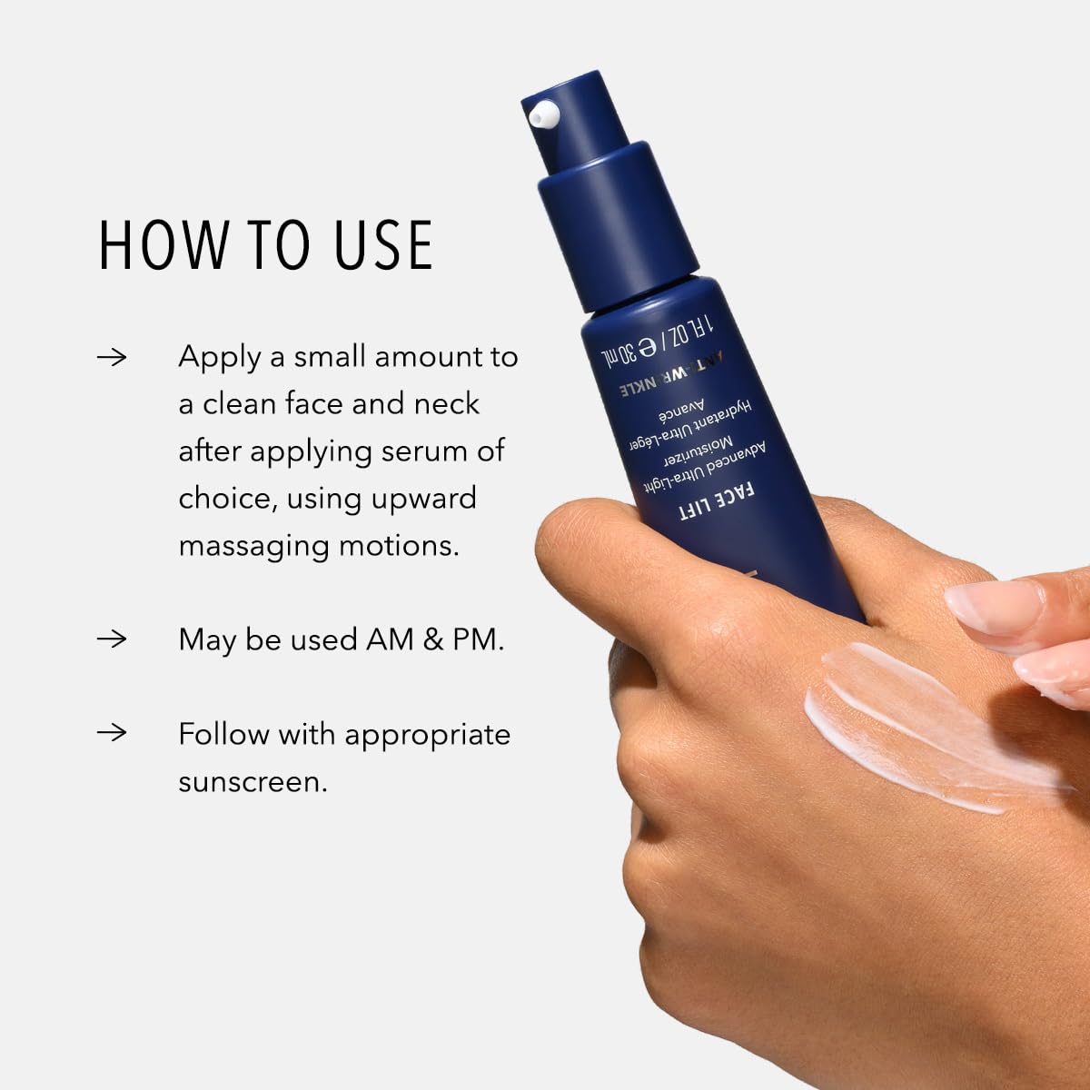 HydroPeptide Face Lift ingredients list highlighting peptides and botanicals.