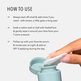 HydroPeptide HydraFlora toner application swatch demonstrates smoothing texture for dry skin