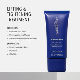 HydroPeptide Miracle Mask texture closeup showing creamy clay formula