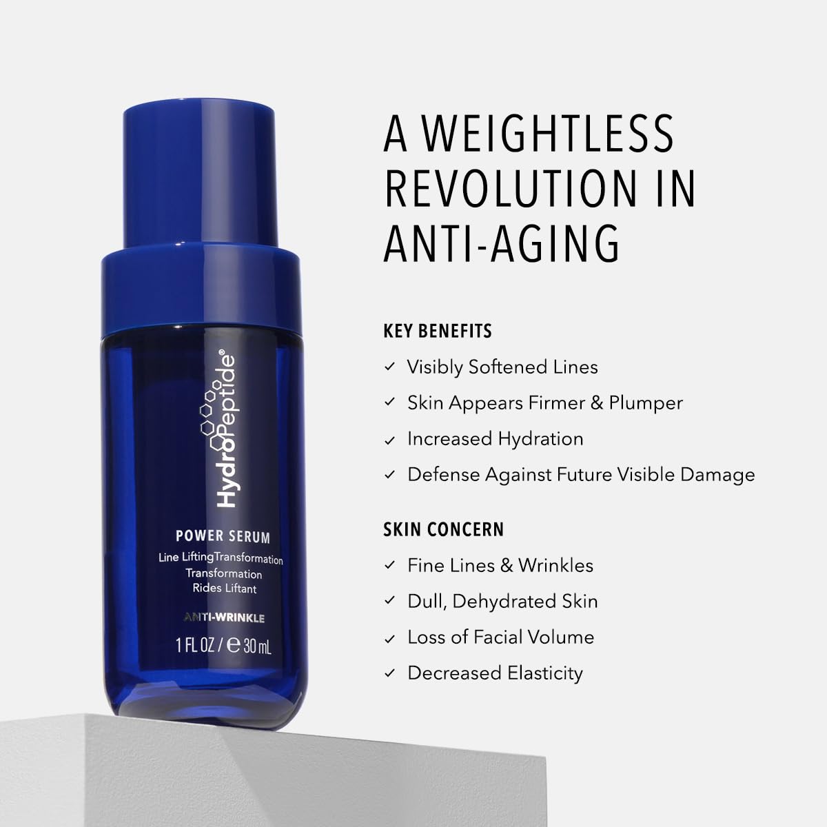 HydroPeptide Power Serum application hand shot demonstrates easy nightly use for busy mornings