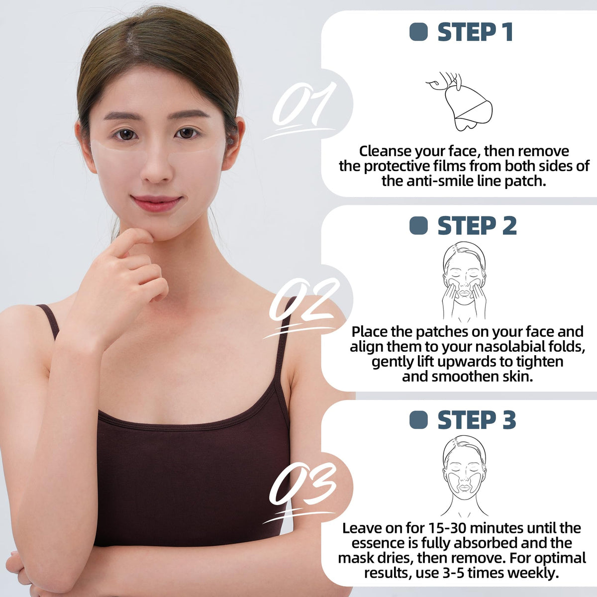 HYDROSMOOTH Routine Use — patch pack fits into a simple skincare routine.