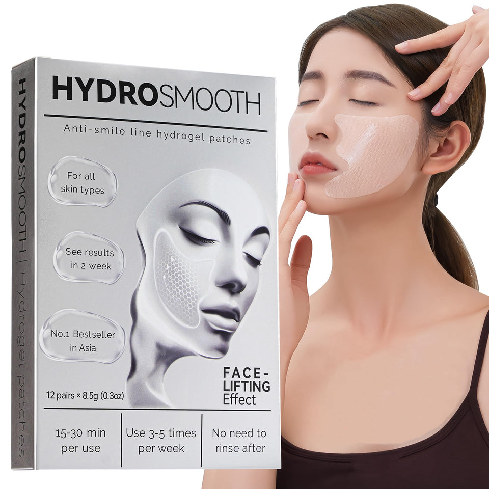 HYDROSMOOTH Smile Line Patches Pack — discreet, breathable coverage for smoother nasolabial lines.