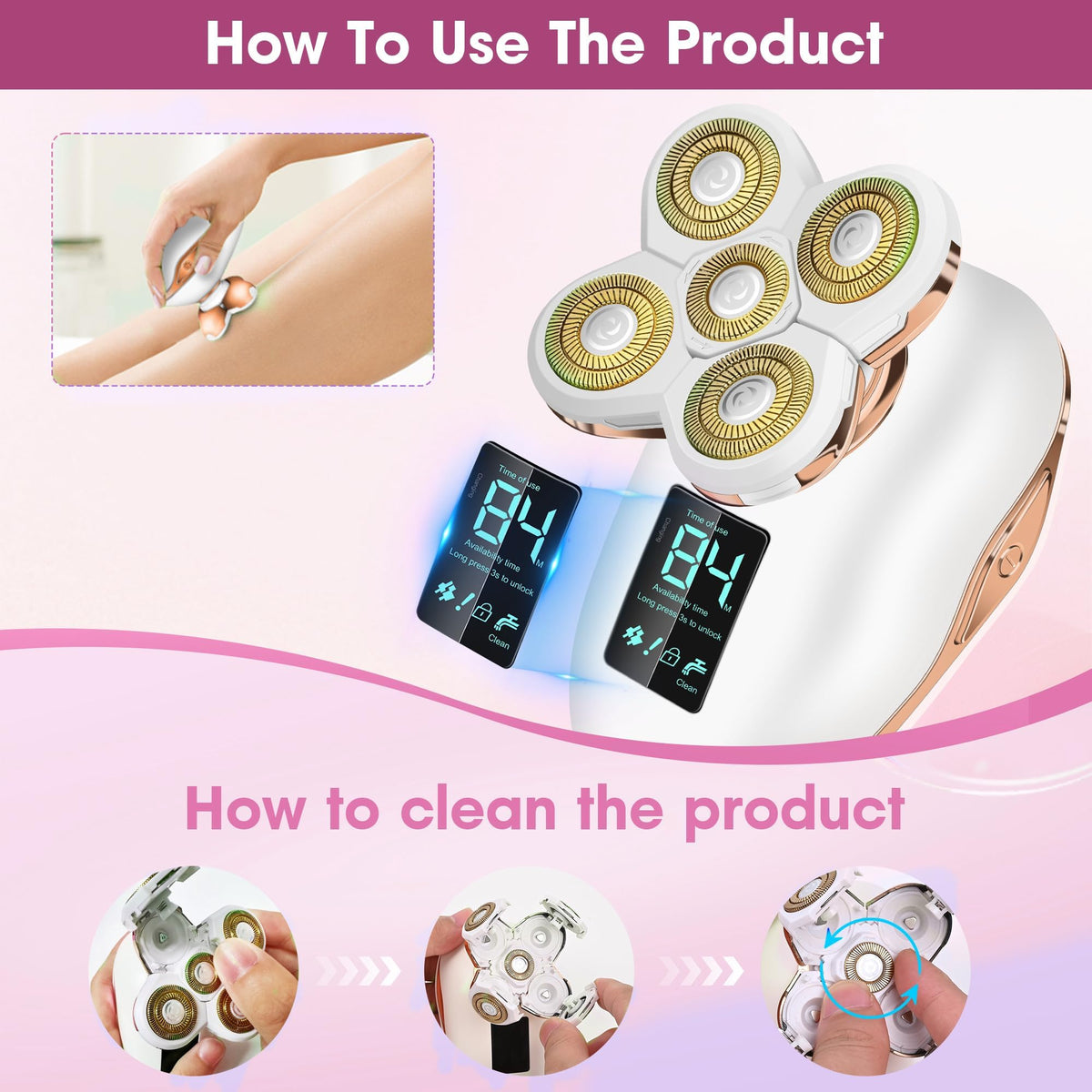 HYEHET long-lasting battery for travel and on-the-go grooming