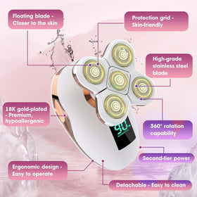 HYEHET waterproof shaver for wet and dry use in shower or bath