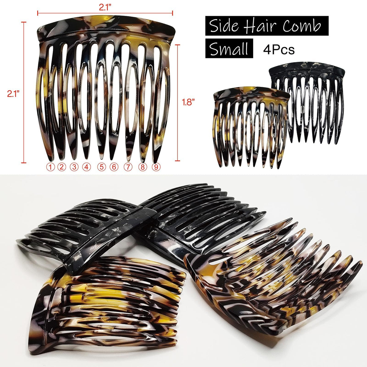 HYFEEL small French side comb close-up with smooth edges