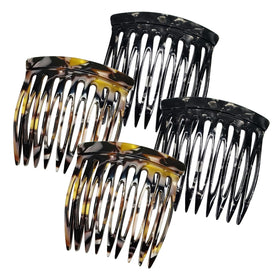 HYFEEL hair side combs in black securely hold hair for elegant updos