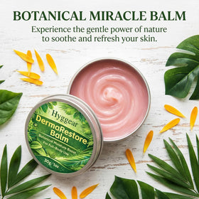 Applying HYGGEAR Miracle Balm on forearm for quick hydration and massage.