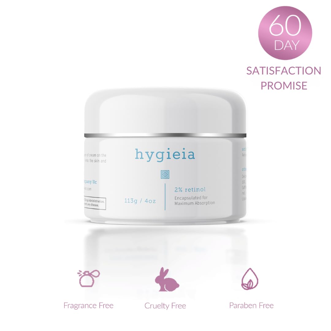 Hygieia+ encapsulated 2% retinol cream ideal for face neck and body usage