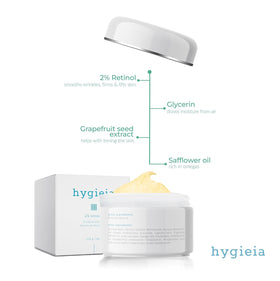 Hygieia+ encapsulated 2% retinol cream with liposome technology for deep delivery