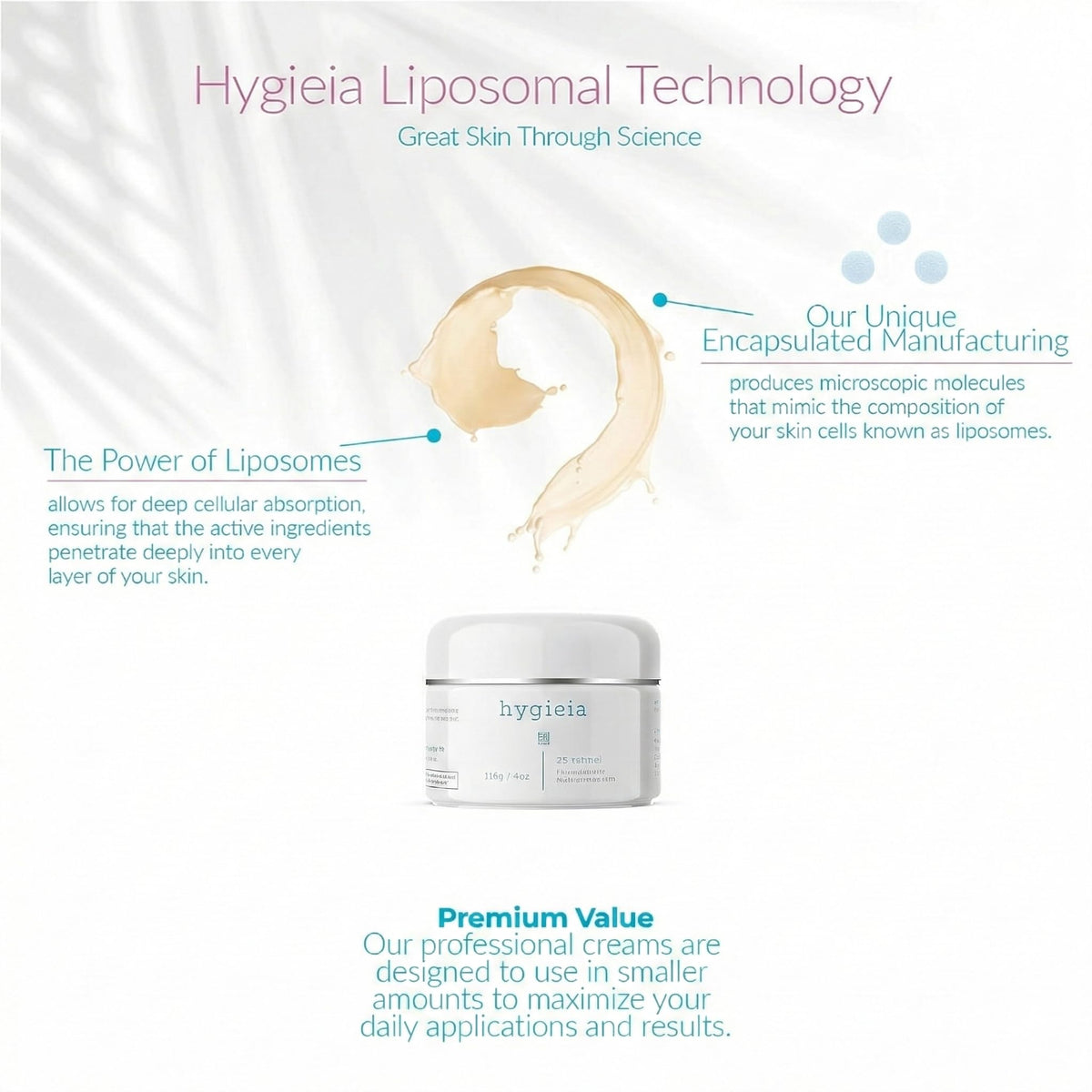 Hygieia+ retinol cream texture swirl demonstrating rich, creamy consistency