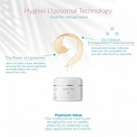 Hygieia+ retinol cream texture swirl demonstrating rich, creamy consistency