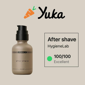 HygieneLab After Shave California-made label signals quality and transparent production