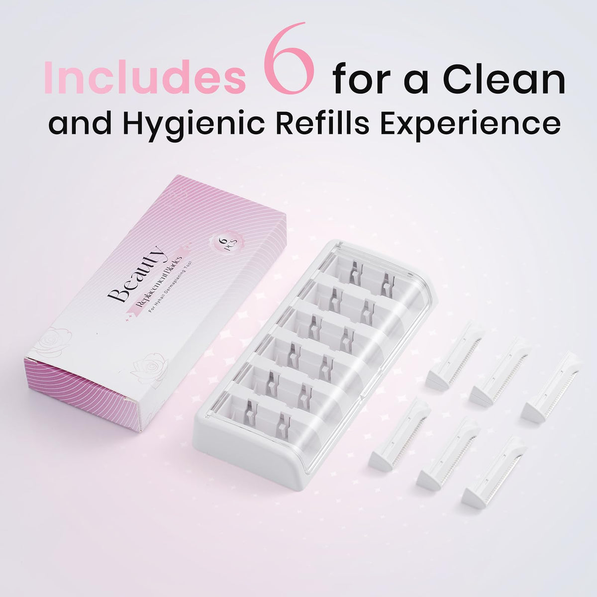 Hyhail micro-guard safety feature protects skin during dermaplaning.