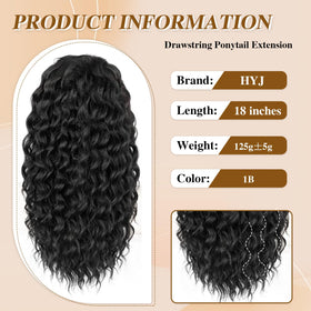 HYJ curly ponytail extension with soft texture for stylish looks