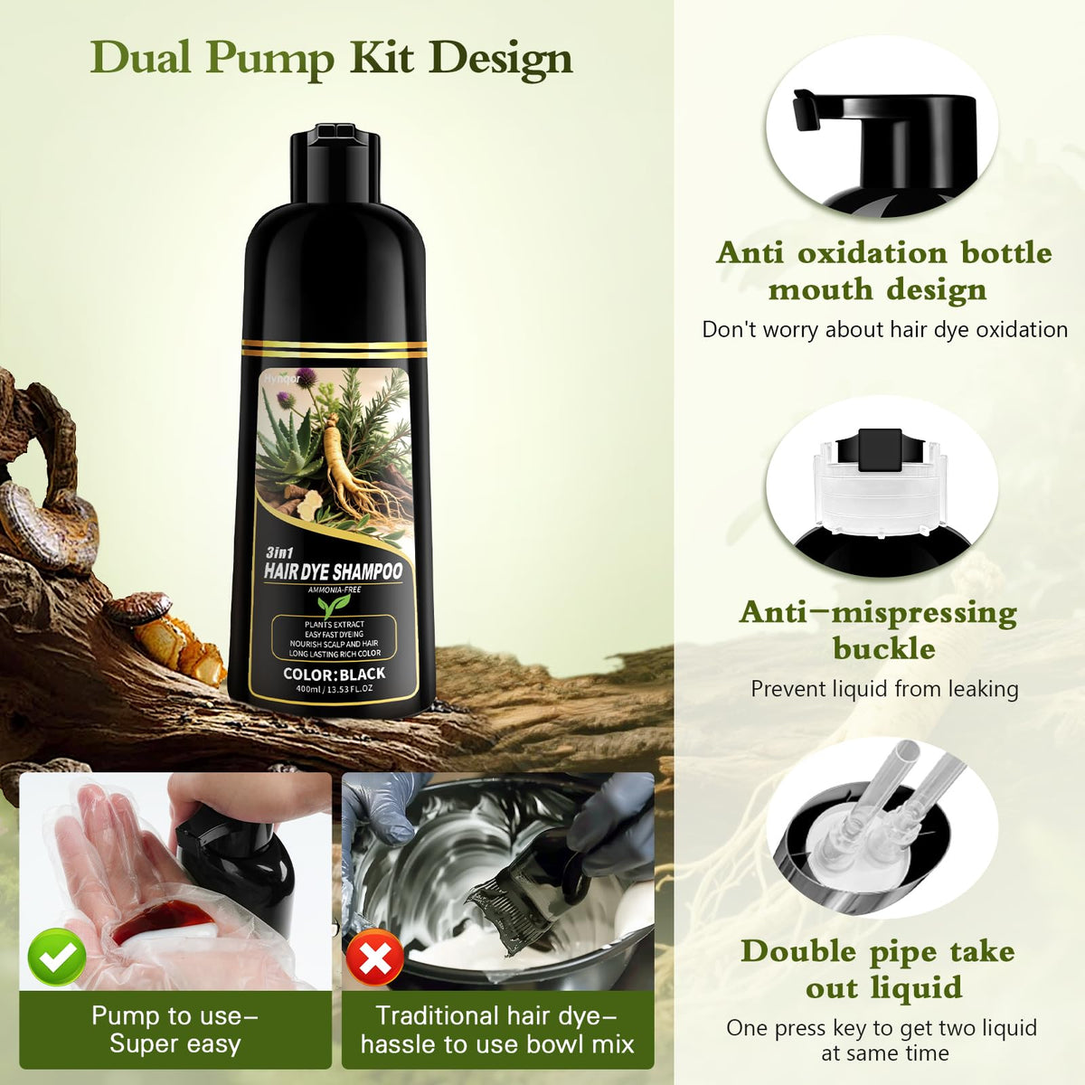 Hynqor easy-use bottle shows mess-free at-home color application