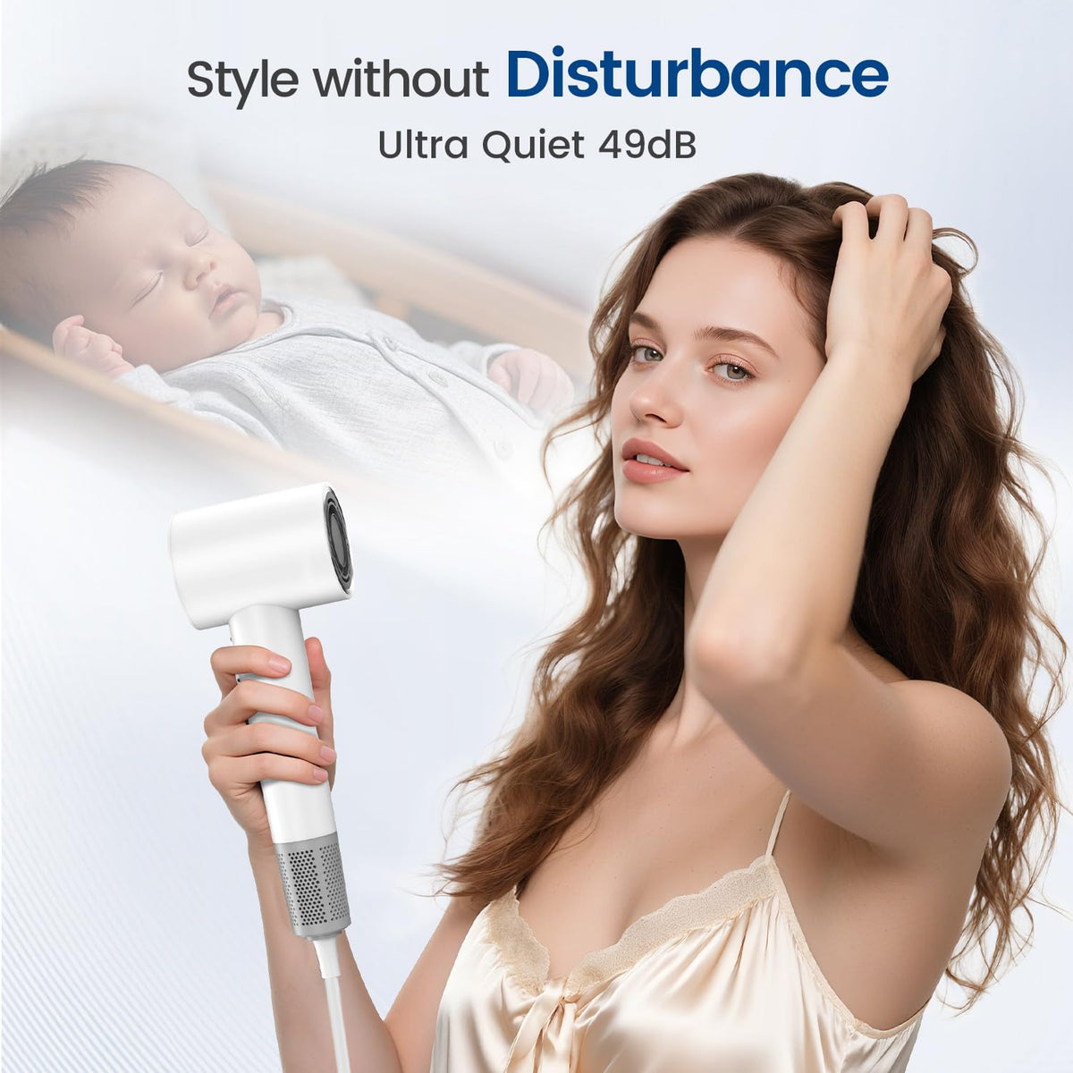 Hyspeedh dryer LED heat settings for precise, customizable airflow.