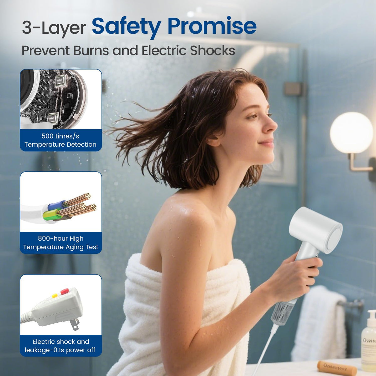 Hyspeedh travel-ready compact dryer fits in luggage.