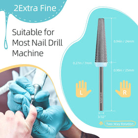 HYTOOS gel nail removal bit ideal for efficient gel lift and smoothing.