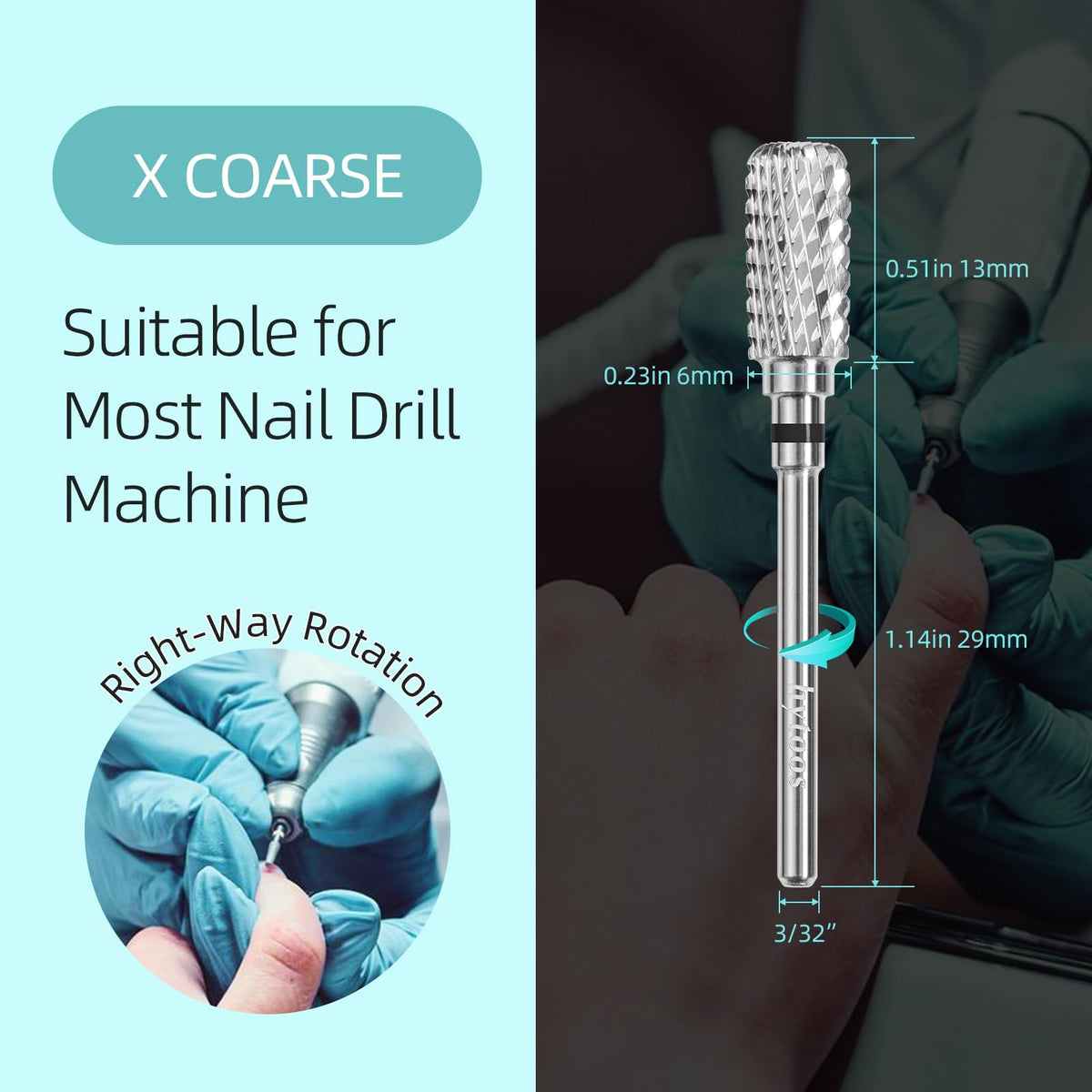 Hytoos 3-32 shank nail bit fits most drills for steady performance