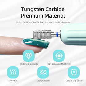 HYTOOS right-handed barrel nail bit with D4S teeth for precise gel removal.