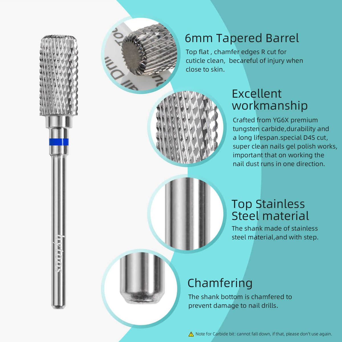 HYTOOS tungsten carbide material delivers durability and long life.
