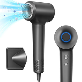 HZD hair dryer with ionic motor for fast, frizz-reducing drying.