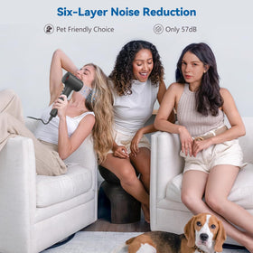 Powerful 1500W high-speed airflow dries quickly.