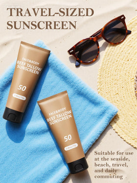 HZENPPOR Travel-ready sunscreen in a compact bottle for hiking and camping.