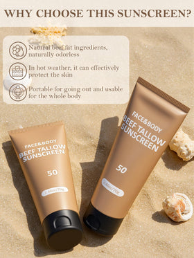 HZENPPOR Beef Tallow Sunscreen used outdoors with durable protection.