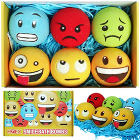 HZEX large emotion face bath bombs set for a playful, spa-like soak.