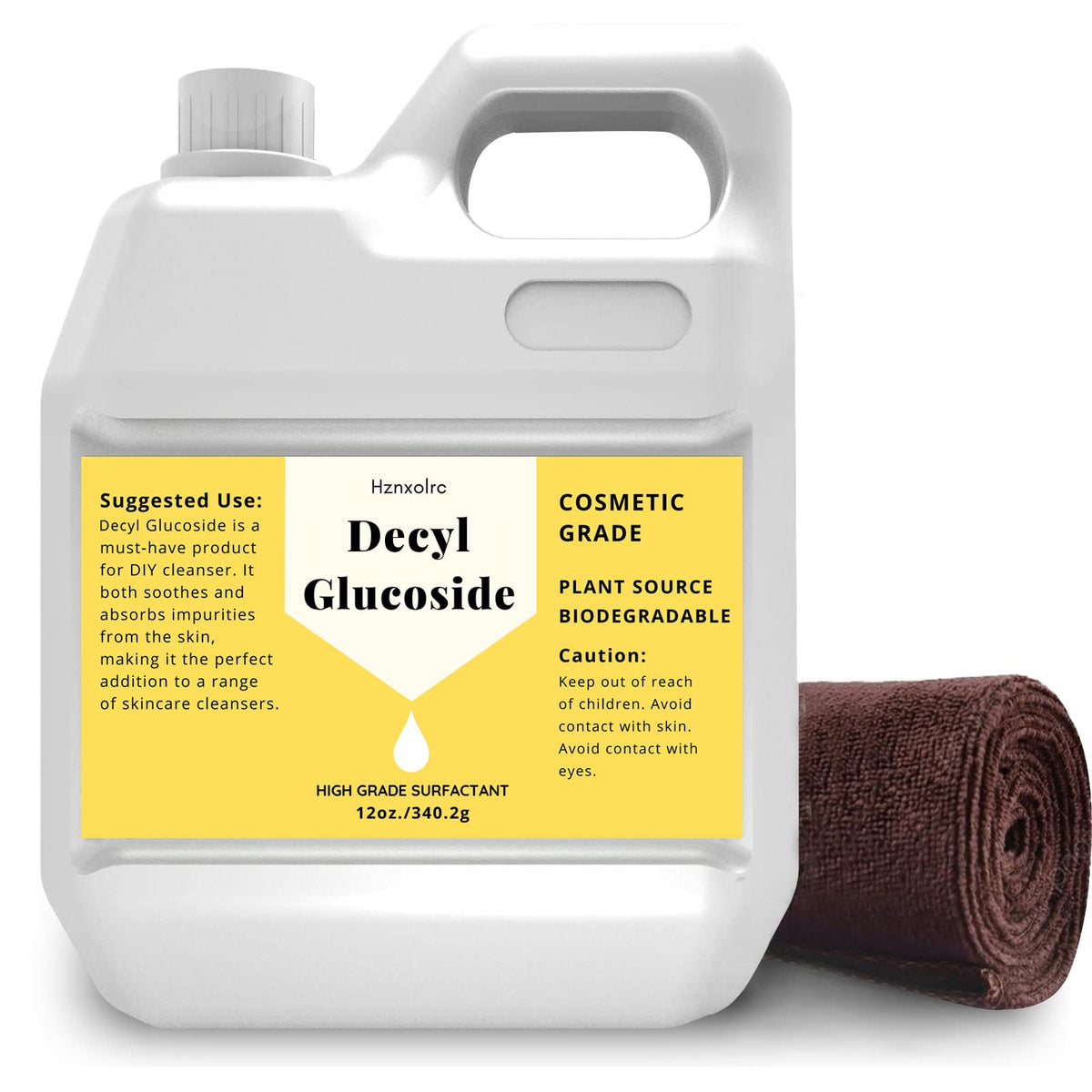 Hznxolrc decyl glucoside liquid bottle—gentle organic surfactant for skin