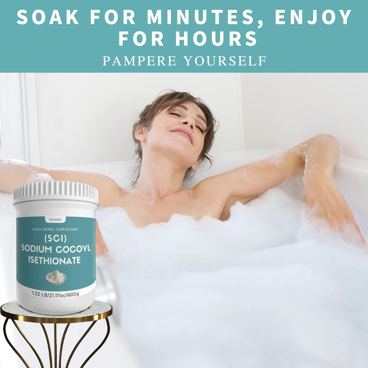 Hznxolrc SCI powder versatile for bath truffles, bath bombs, and solid shampoos.