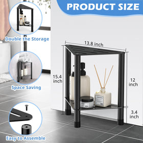 HzTinT multi purpose bathroom stool doubles as table or plant stand