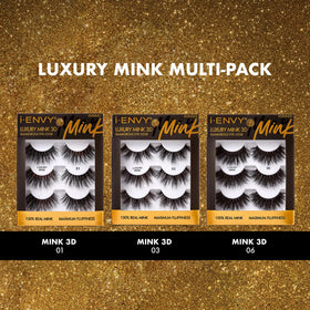 i-ENVY mink 3D lashes value pack glamorous wispy style for special occasions.