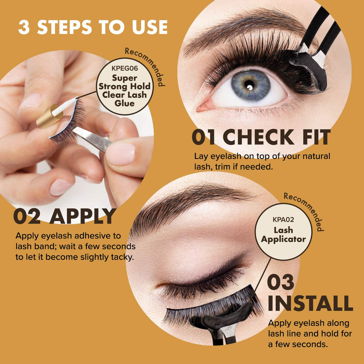 i-ENVY mink 3D lashes value pack lightweight comfort for all-day wear.