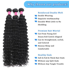 IAMFUPO Brazilian virgin hair bundle set highlighting elasticity and tangle-free wear.