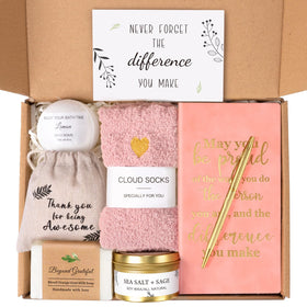 iaovueby employee appreciation gift box for women in pink, ideal for coworker or boss gifts.