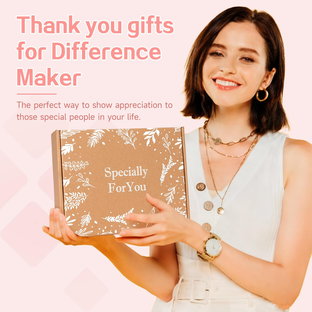 iaovueby decorative gift box with Thank You card ready for giving.